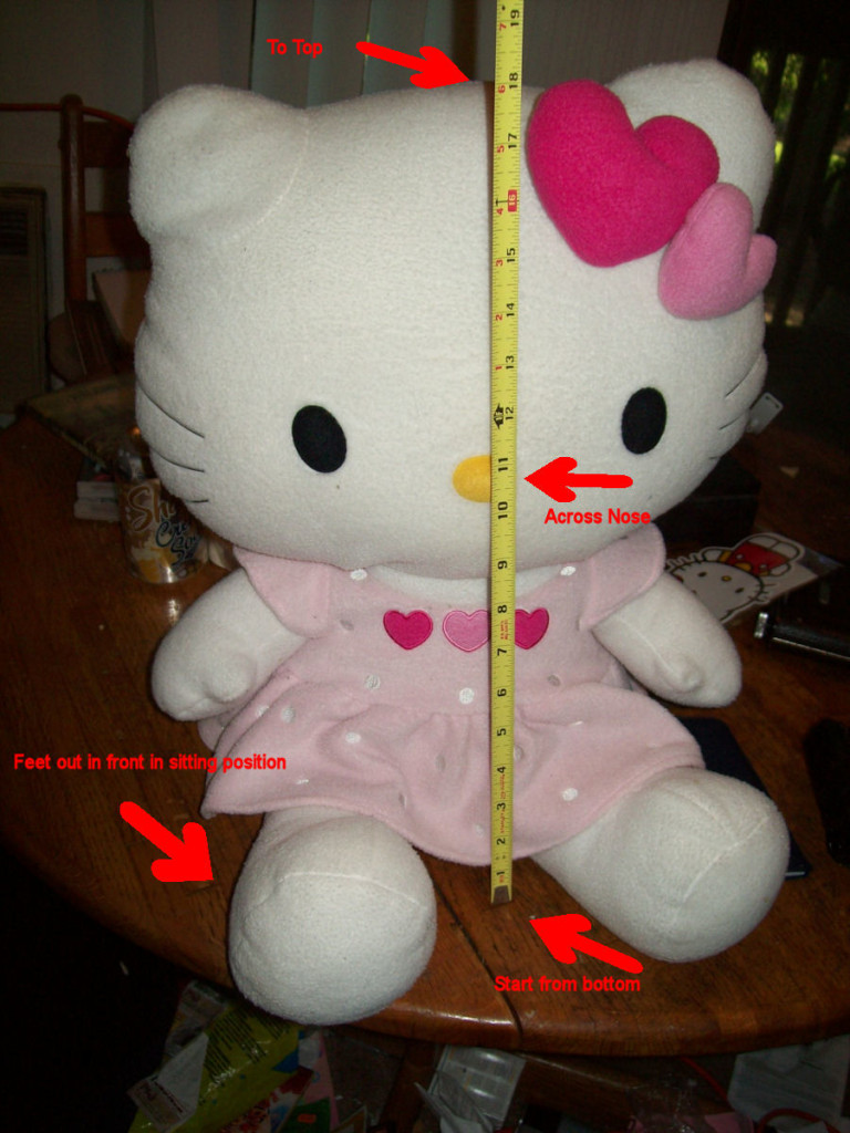 Correct way to Measure Hello Kitty 